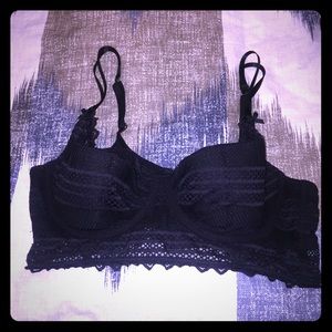 Black Long-line Cacique Bra